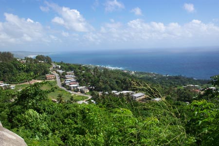 A view from a hilltop in Barbados