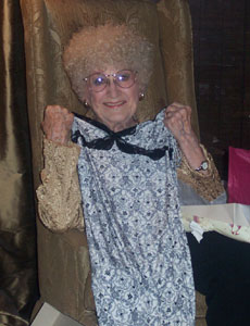 Gram and her new nightgown