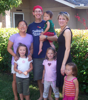 Carla and Blake Hiemstra and family with Tina in Visalia
