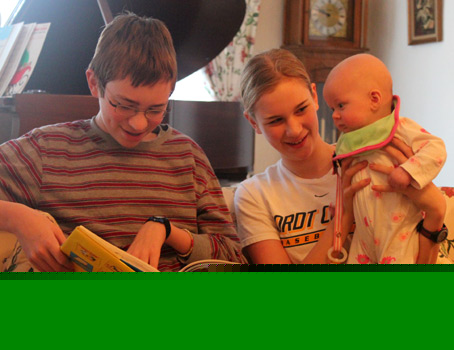 David reads to Allison