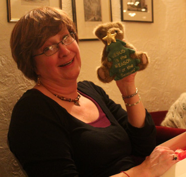 Cathie with her favorite gift