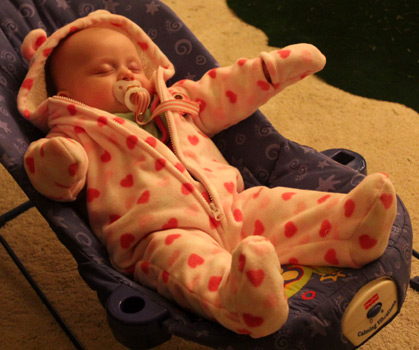 Her classic sleep pose