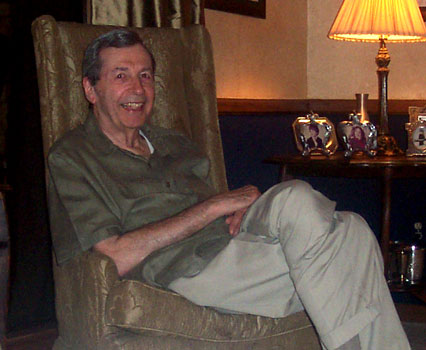 Dad looking on